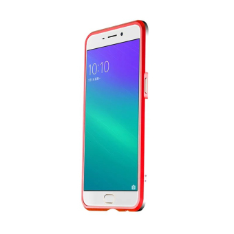 DAYJOY Luxury Premium Dual Color Aluminum Metal Protective Shockproof Bumper Frame Case with lanyard for OPPO R9 Plus R9+(RED) - intl
