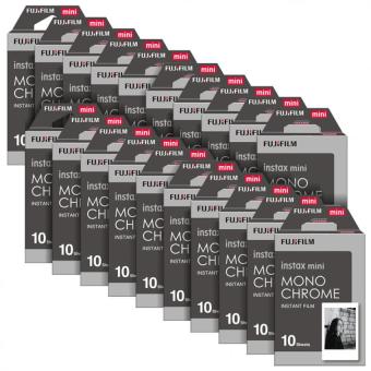 Fujifilm Instax Mini Instant 200 Film Monochrome for 7s 8 25 50s 70 90 / Polaroid 300 / SHARE SP-1, 2 & Sofort