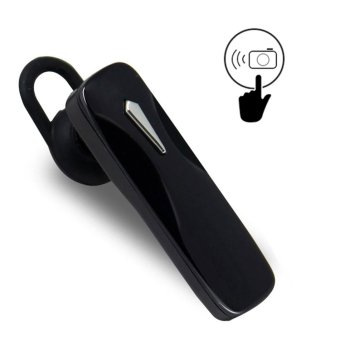 Universal China Handsfree Bluetooth Stereo Headset untuk Xiomi Redmi Note 2 - Hitam + Gratis Box + Cable