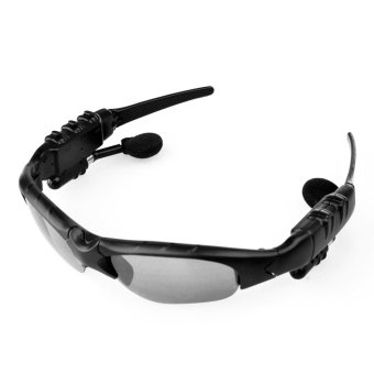 Kacamata Hitam Headset Headphone Nirkabel Bluetooth Bebas Genggam