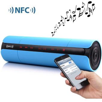 JOOX KR8800 NFC FM HIFI Bluetooth Speaker Wireless Stereo Portable Loudspeakers Super Bass Sound Box Handsfree Voice Box (Blue)