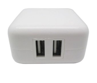 Dual USB Mini Travel Charger - SP004-2B - (White)