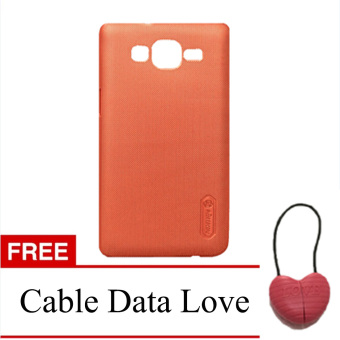 Nillkin Samsung Galaxy J5 / J500 Frosted Shield Hardcase / Hard Backcase / Mobile Phone Hard Case - Rose Gold + FREE Kabel Data Love (Warna Universal)