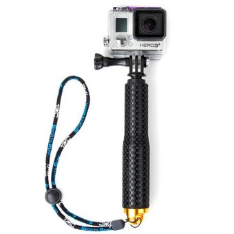 TMC Handheld Extendable Pole Monopod with Screw for GoPro Hero 4 /3+ / 3 / 2, Max Length: 49cm (Gold) - Intl
