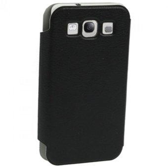 Blz Flip Leather Case Cover Pouch with Holder for Samsung Galaxy SIII / i9300 - Hitam