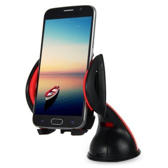 TimeZone A046 360 Degrees Car Windscreen Holder Dashboard Mount Stand for Cell Phone GPS (Red)