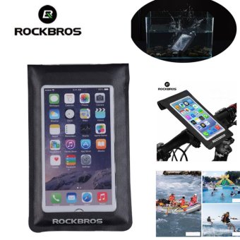 RockBros Mobile Phone Waterproof Bag Case for iPhone 6s Plus Bag Frame Tube Touch Screen Bag Handlebar Head Bag To Less than 6.0 '' phone,Black - intl