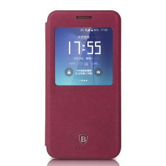 Baseus Terse Leather Case For Samsung Galaxy S7 - Merah