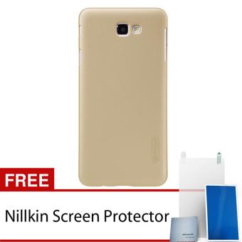 Nillkin For Samsung Galaxy J7 Prime / ON 7 Super Frosted Shield Hard Case Original - Emas + Gratis Anti Gores Clear