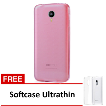 Softcase Ultrathin Untuk Meizu M2 - Pink Clear + Free Softcase Ultrathin