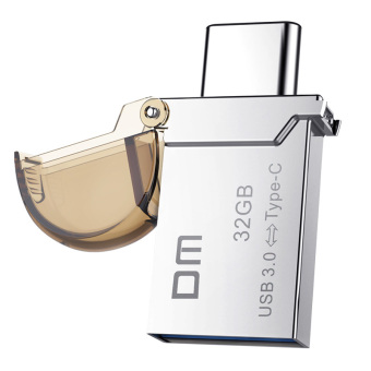 DM PD019 32GB USB 3.0 Metal Micro USB OTG Type - C 3.1 Dual Double Plug U Disk (SILVER) - intl