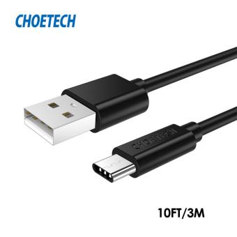 CHOETECH 10 kaki/3 m USB Type C pengisian data kabel