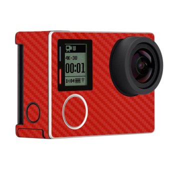 9Skin - Premium Skin Protector untuk GoPro Hero4 - Carbon Texture - Merah