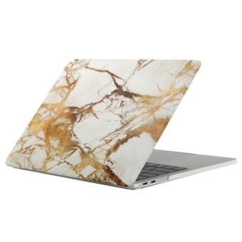 For 2016 New Macbook Pro 13.3 Inch A1706 and A1708 Beige White Gold Texture Marble Pattern Laptop Water Decals PC Protective Case - intl
