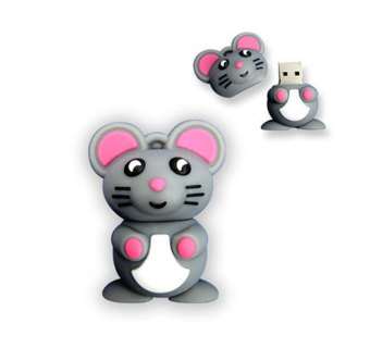 niceEshop 4GB Novelty Cute Cartoon Mouse Plastic USB Flash Drive Memory Stick,Gray