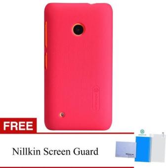 Nillkin For Nokia Lumia 530 Super Frosted Shield Hard Case Original - Merah + Gratis Anti Gores Clear