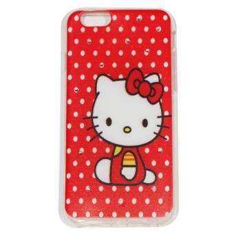 Cantiq Case Hello Kitty Shine Swarovsky For Apple iPhone 6 Ukuran 4.7 inch / 6G Ultrathin Jelly Case Air Case 0.3mm / Silicone / Soft Case / Case Handphone / Casing HP - 1
