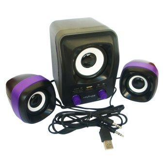 Advance Speaker USB Duo-300 - Hitam Ungu