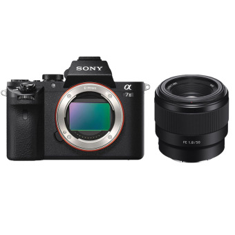 Sony Alpha ILCE a7 Mark II Body Only - Hitam + Sony FE 50mm f/1.8 Lens Special Package