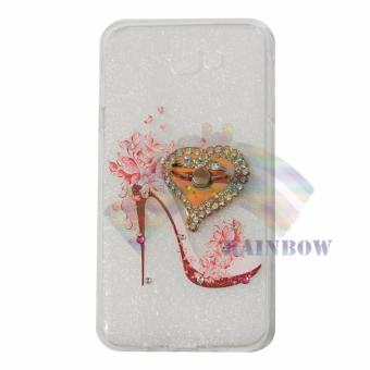 Rainbow Softcase For Samsung Galaxy A5 2017 A520 Softcase Motif + Pearl Fantasy Phone Holder Ring / Silicone Jelly Case / Case Flower / Case Beauty / Case Lukisan / Casing Unik / Softcase Ring / Casing Samsung - High Heels + Holder Love