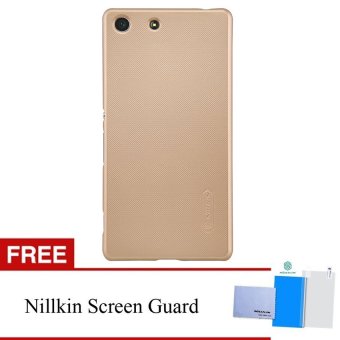 Nillkin For Sony Xperia M5 Super Frosted Shield Hard Case Original - Emas + Gratis Nillkin Screen Protector