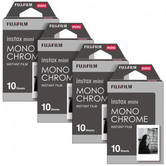 Fujifilm Instax Mini Instant 40 Film Monochrome for 7s 8 25 50s 70 90 / Polaroid 300 / SHARE SP-1, 2 & Sofort