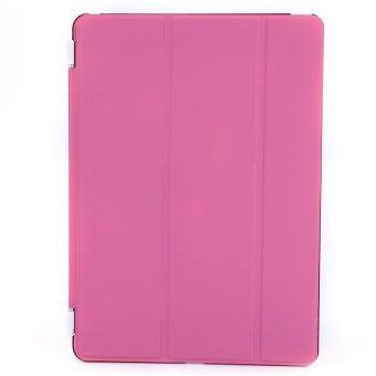 TimeZone Ultra Slim Detachable Leather Smart Cover Hard Back Case with Stand Function for iPad Air 2 (Pink)