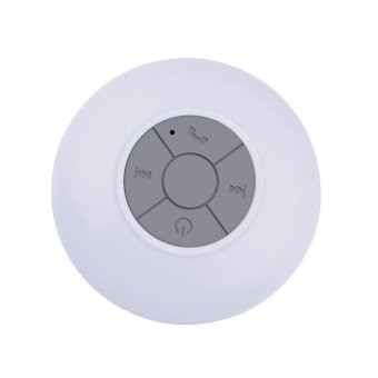 Waterproof Portable Sucker Wireless Bluetooth Shower Speaker (White) - Intl