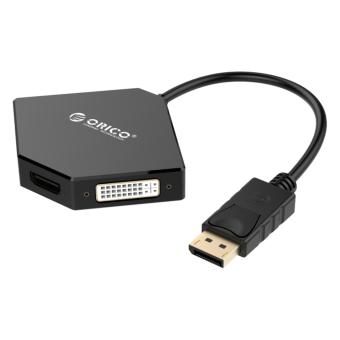 Orico 3 in 1 Display Port to HDMI VGA DVI Adapter - DPT-HDV3 - Black