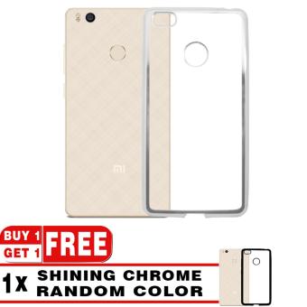 Softcase Silicon Jelly Case List Shining Chrome for Xiaomi Mi 4s - Silver + Free Softcase List Chrome
