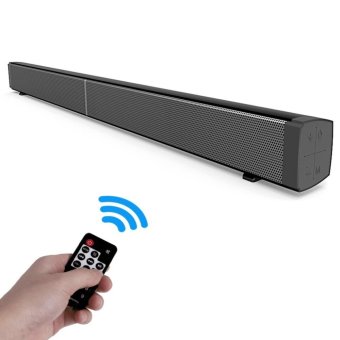 JUSHENG Wireless Bluetooth Sound Bar Channel 2.0 TV Super Long Soudbar Built-in Subwoofer, 40W Stereo Bluetooth Speaker with Built-in Microphone for iPhone iPad Android (Black) - intl