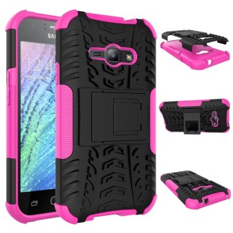 Fashion Heavy Duty Shockproof Dual Layer Hybrid Armor Protective Cover with Kickstand Case for Samsung Galaxy J1 Ace - intl