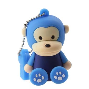 ZUNCLE Lovely Cartoon Monkey Style USB 2.0 Flash Memory Drive 8GB Stick (Blue)