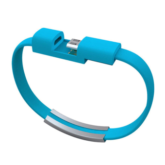 Cocotina Portable Micro USB To USB Cable Bracelet Charger Data Sync Cord Wristband Charge – Blue