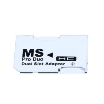 Dual Slot Micro For SD SDHC TF to Memory Stick MS Card Pro Duo Reader Adapter - intl