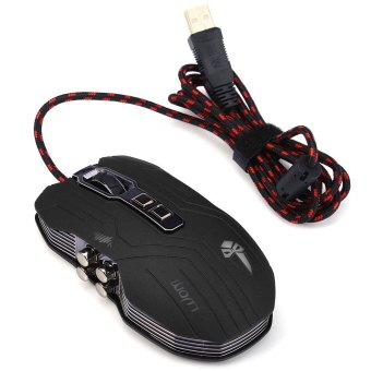 LUOM G5 9D Button 3200 DPI Optical Vibration Wired Gaming Mouse (Black)
