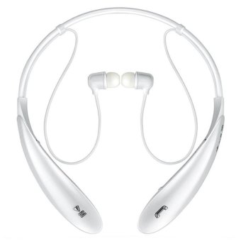 Headphone Olahraga Headphone HBS-800 Bluetooth V4.0 Stereo Headset Nirkabel Headphone untuk iPhone Samsung Runing Fitness Headset (Putih) - intl