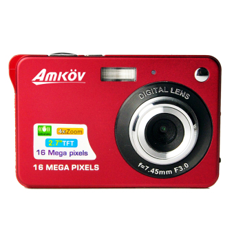 AMKOV 18MP 2.7” TFT LCD Anti-shake Screen HD Digital Camera VideoCamcorder with 8X Digital Zoom (Red) - Intl