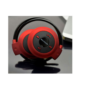 HengSong 2016 New Mini 503 leher baju olahraga bebas genggam Bluetooth Headset Stereo nirkabel telepon kepala alat pendengar untuk Mp3 Player Merah - International