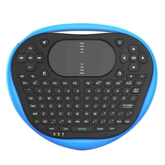 Portable Wireless Touchpad Keyboard Wireless Voice Multimedia Capabilities Function for PC Pad Android TV Box Google TV Box Xbox 360 PS3 HTPC IPTV Smart TV Box Blue - intl