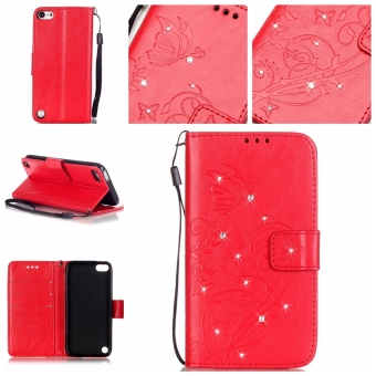 PU Leather Case Flip Stand With Wallet Card Slots Cover For ZTE Blade L4 Pro / Blade A475 (Red)