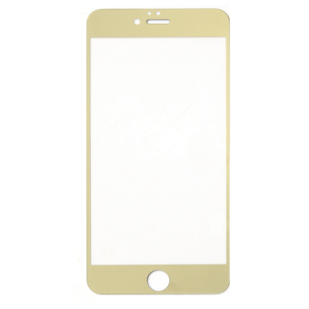 Vococal Colored Electroplated Premium Tempered Glass Screen Protector w/ Storage Box Package For iPhone 6 Plus Gold
