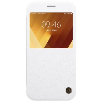Case For Samsung Galaxy A7 2017 luxury flip cover Ultra Thin Design leather Case 360 degree protection For Samsung A720F A720 (White ) - intl