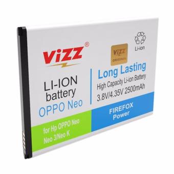 Vizz Double Power Baterai for OPPO Neo/YOYO/R1/NEO 3/NEO K/R813/R813K [2500 mAh]