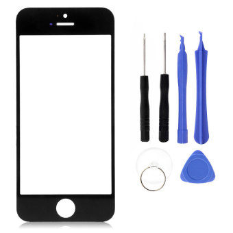 WiseBuy Black Repair Replacement LCD Front Screen Outer Glass Lens + Tools Kit for iPhone 5 - Intl