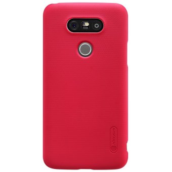 Nillkin Frosted Shield Hard Case Original For LG G5 - Merah + Free Screen Protector Nillkin