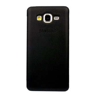 Hardcase Leather Clear Case for Samsung Galaxy Grand Prime G530 - Hitam
