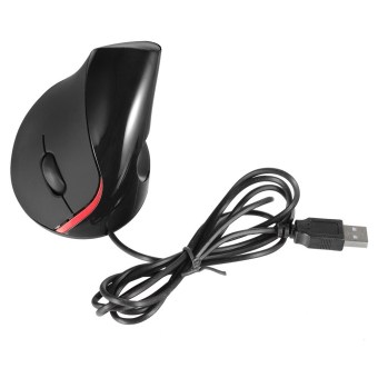 VAKIND 5D 2.4GHz USB Ergonomic Vertical Wrist Healing Optical Wired Mouse (Black)