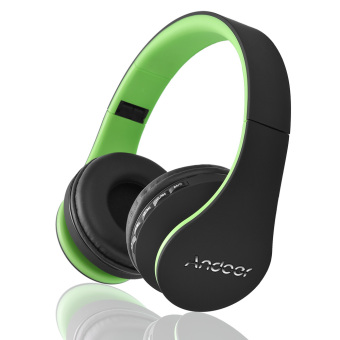 Andoer LH-811 Stereo Bluetooth Headset 4 in 1 Multifunctional Wireless Stereo Bluetooth 3.0 + EDR Headphone & Wired Earphone with Mic MP3 Player MicroSD  Music FM Radio Hands-free Green for iPhone 6S 6S Plus Samsung S6 S5 Note 5 4 Laptop Notebook