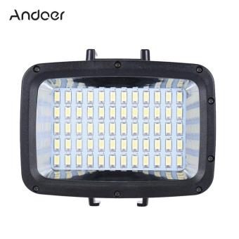 Andoer Ultra Bright 1800LM 3 Modes Waterproof Underwater 40m 5500K 60pcs LED Diving Fill-in Light Video Studio Photo Lamp for GoPro Hero Xiaomi Yi SJCAM Action Cam & for Canon Nikon Sony DSLR Camera w/ Hot Shoe Mount + 3 * Filter - intl